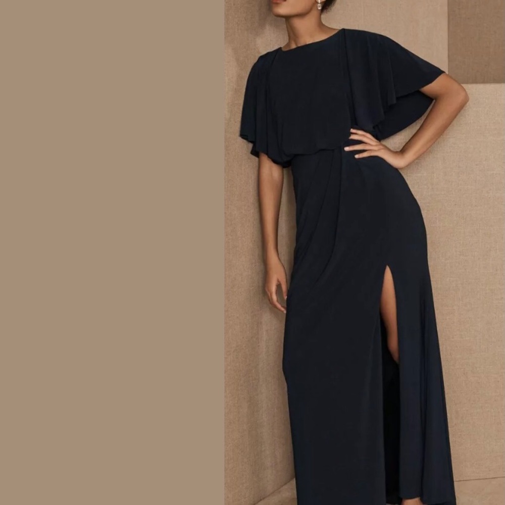 BHLDN Anthropologie - Lena Dress - Navy  - Size 18